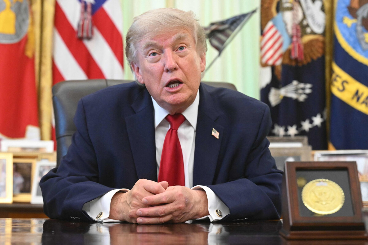Presidente de Estados Unidos, Donald Trump, en la Oval Office de la Casa Blanca.