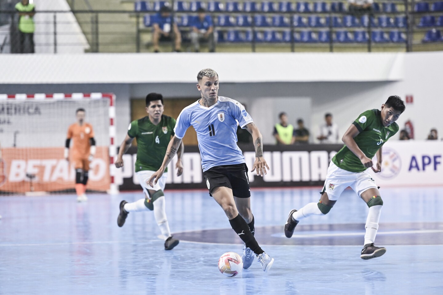 Brandon Díaz con la selección uruguaya en la Copa América de futsal 2024.