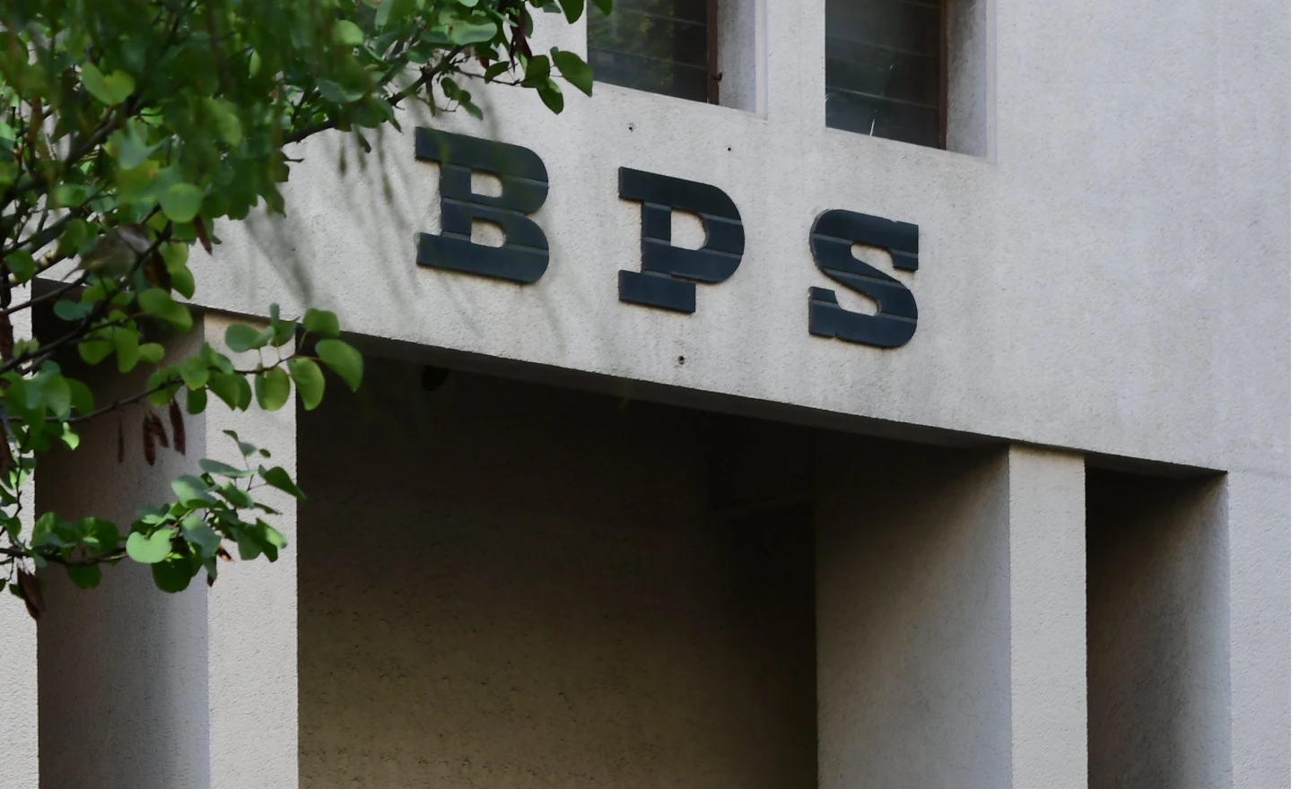 Fachada del edificio sede del Banco de Previsión Social (BPS).