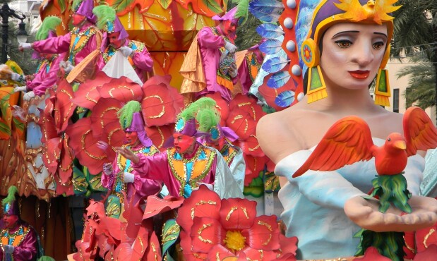 Carroza de Mardi Gras en Nueva Orleans.