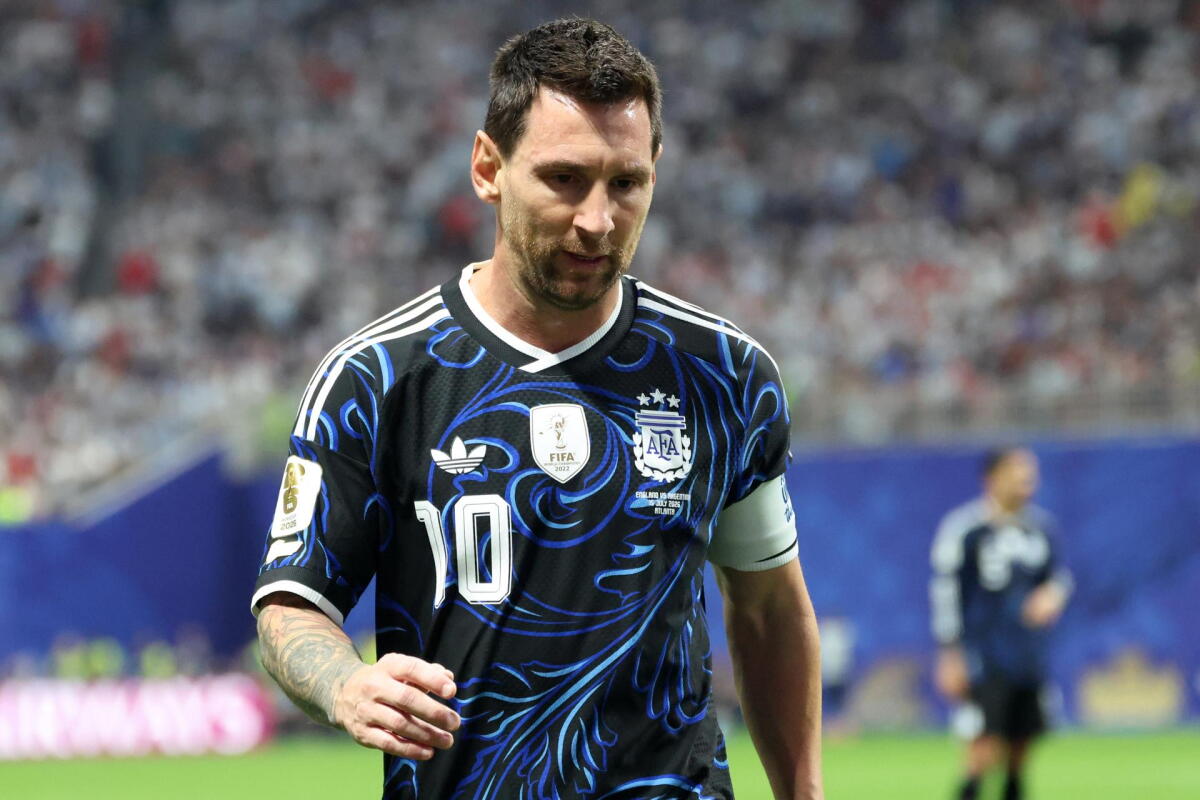 Lionel Messi en el partido entre Argentina e Inglaterra por el Mundial 2026.