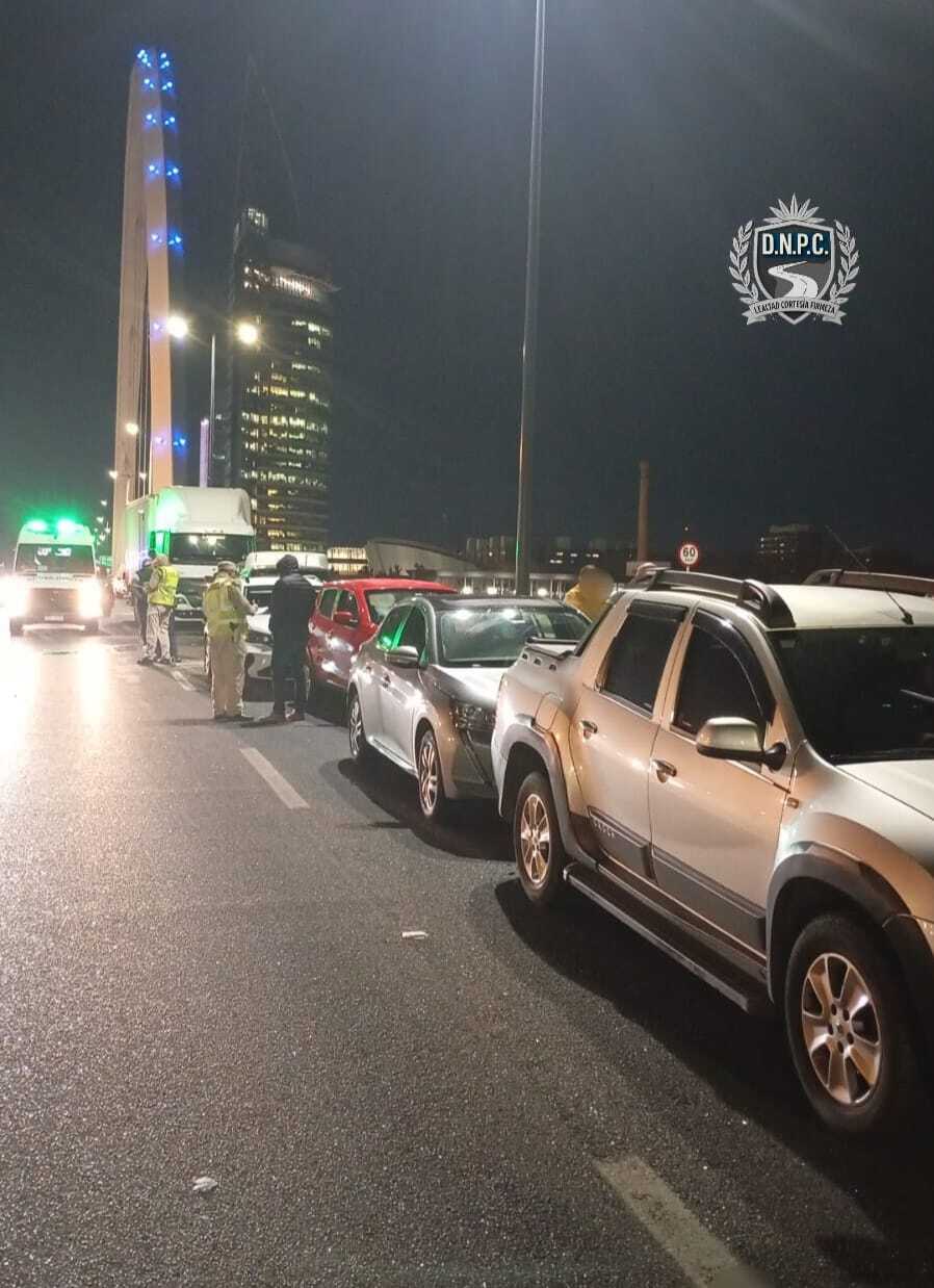 Accidente múltiple en el Viaducto de Montevideo