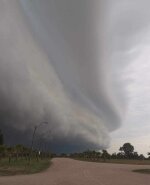 Asi llegaba la tormenta a Fray Marcos, Florida, Uruguay.
