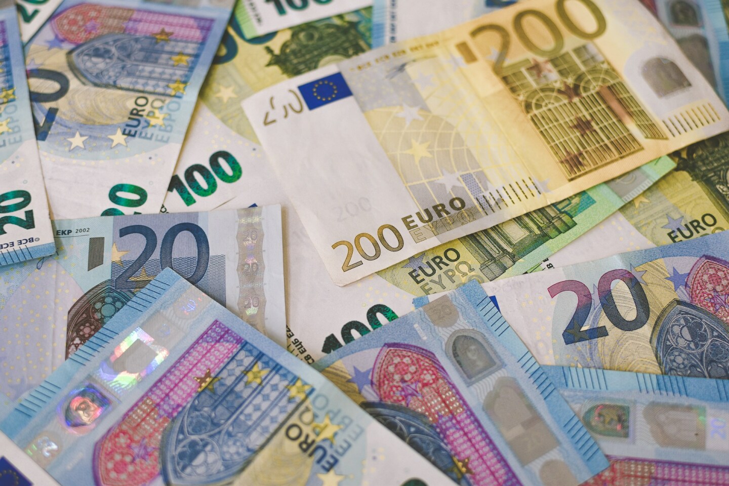 Billetes de euro.