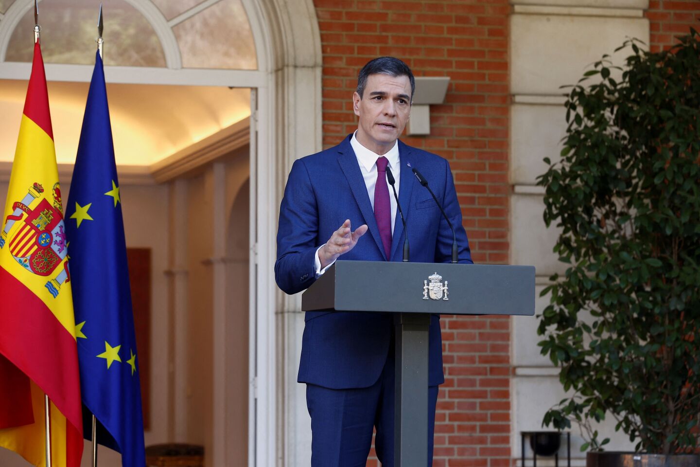 Pedro Sánchez en La Moncloa