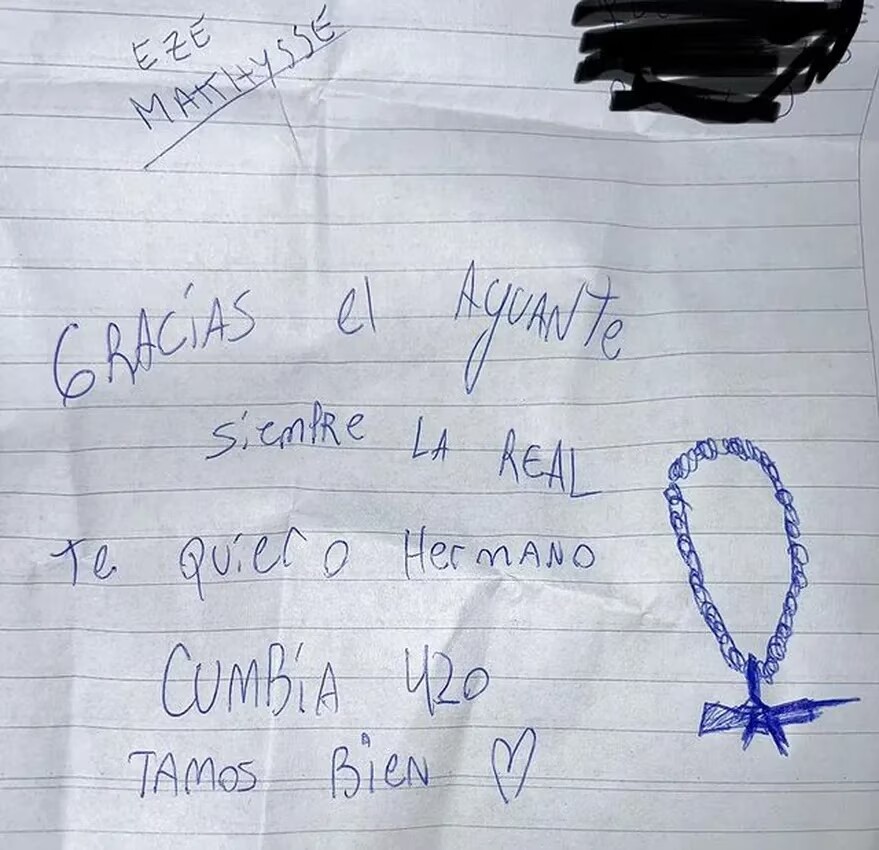 Carta de L-Gante desde prisión.