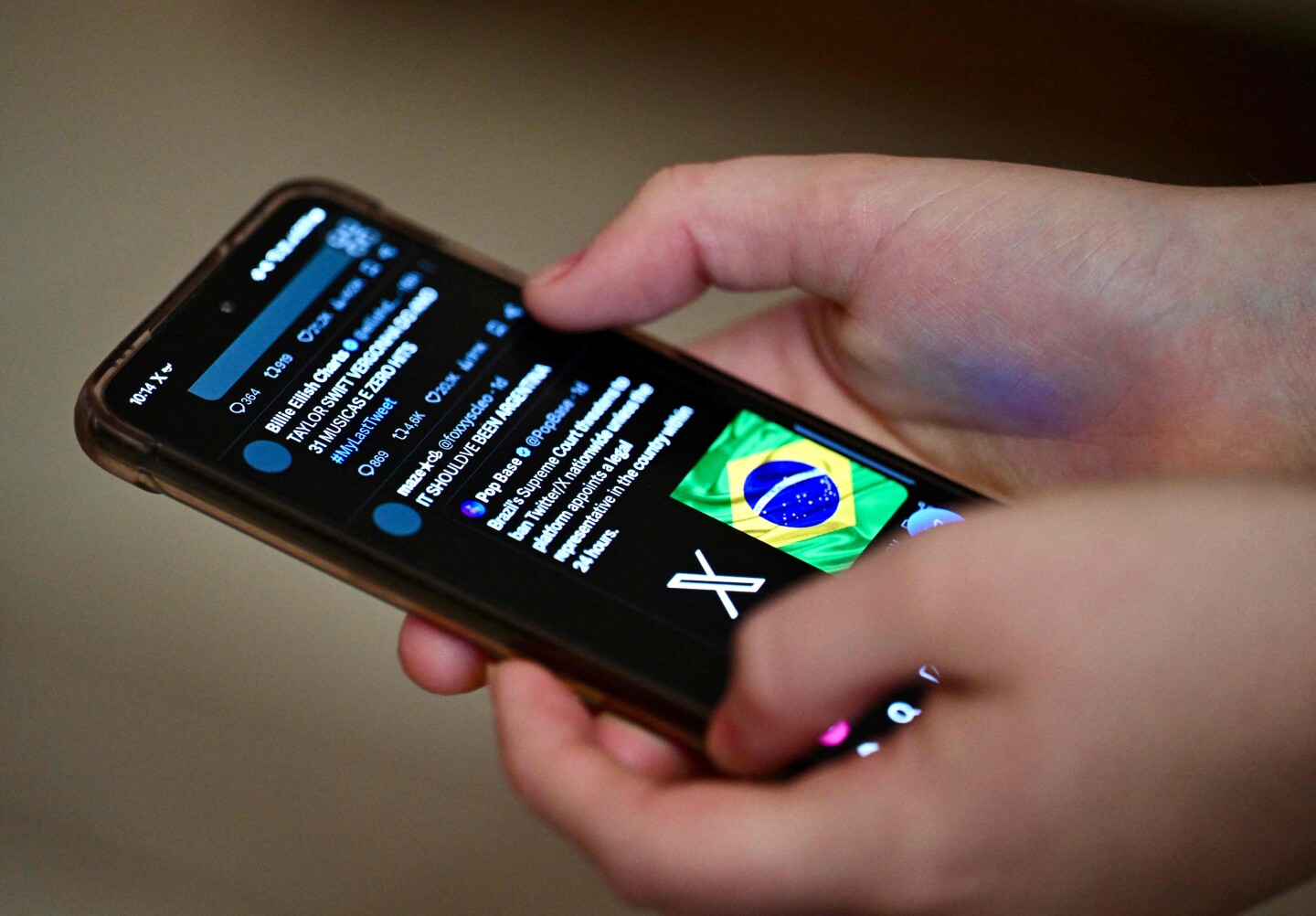 Un usuario de Brasil en X.