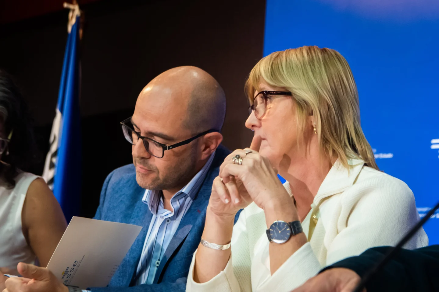 Alvaro Danza y Cristina Lustemberg - Acto de asuncion de las nuevas autoridades de la Administracion de los Servicios de Salud del Estado (ASSE), en la sede de ASSE en Montevideo, ND 20250402, foto Estefania Leal - Archivo El Pais