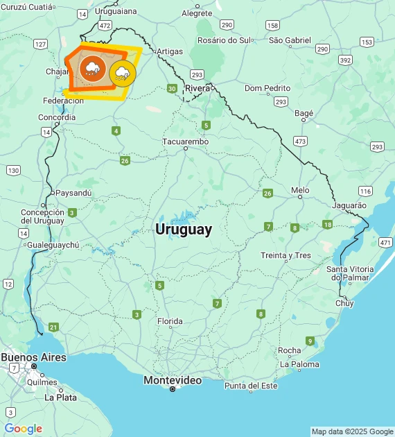 Inumet May 5 alert map