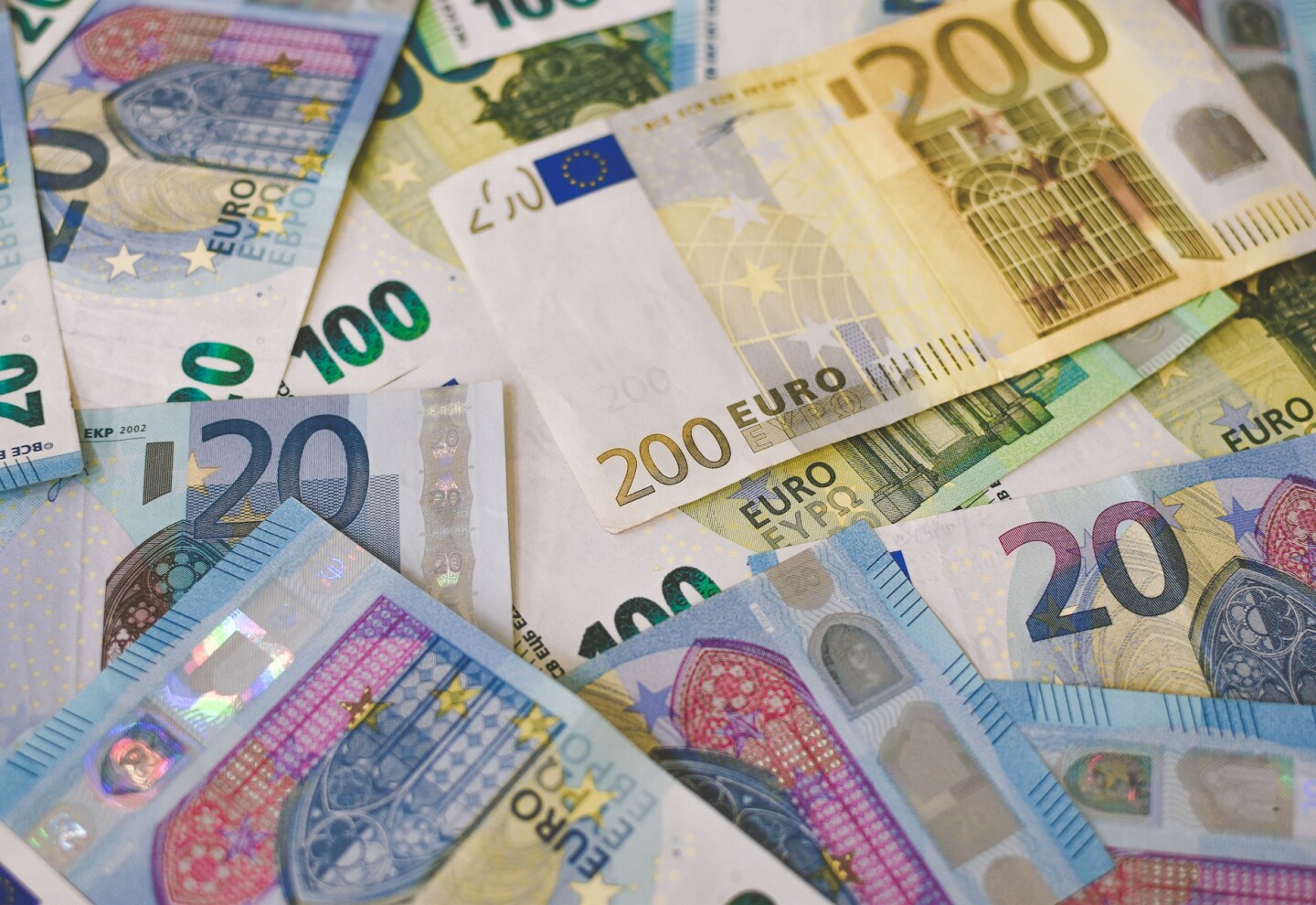 Billetes de euro.