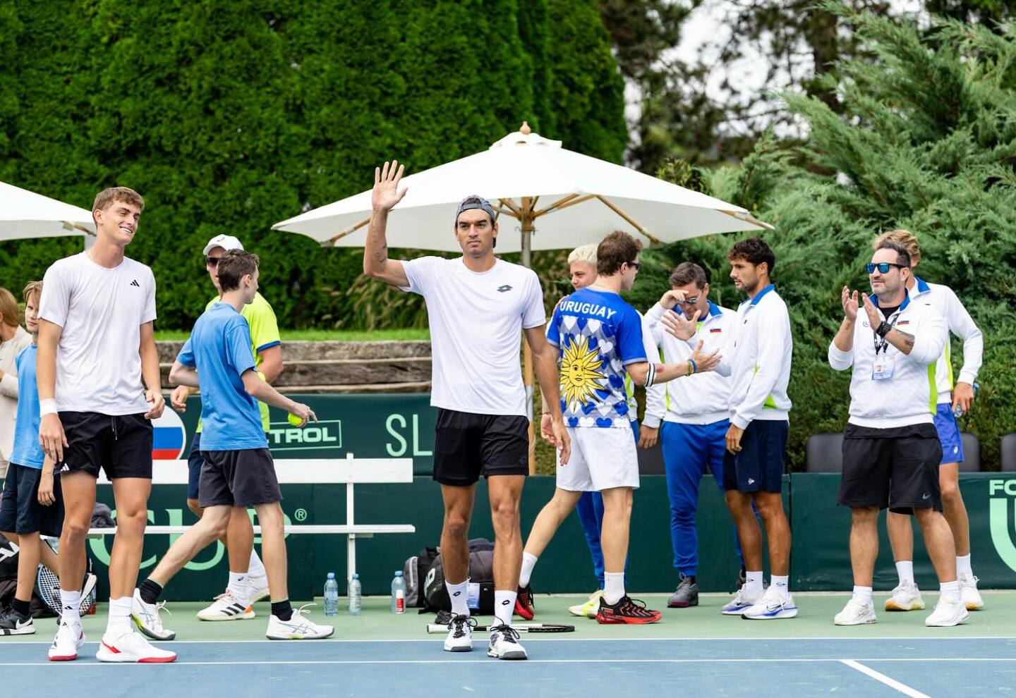 Tenis: Uruguay perdió con Eslovenia 4-0 en su serie por el Grupo Mundial II de la Copa Davis.