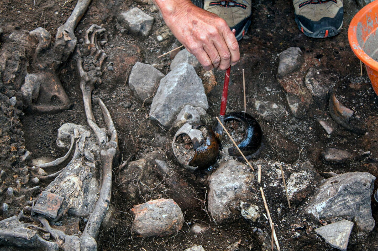 Restos arqueológicos hallados en Perú.