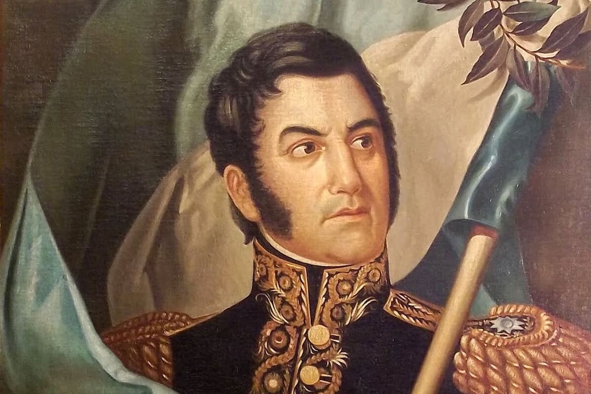 José de San Martín pintado en un retrato.