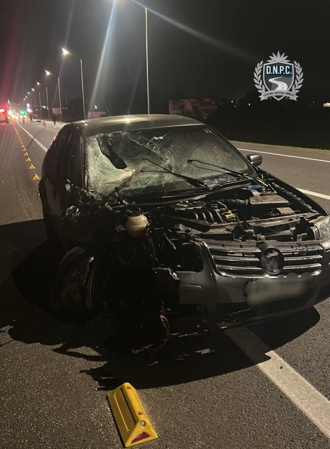 Auto que participó de un siniestro de tránsito en el que murió un joven de 27 años.