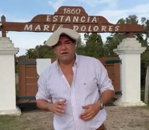 Sebastián Da Silva en la estancia María Dolores.