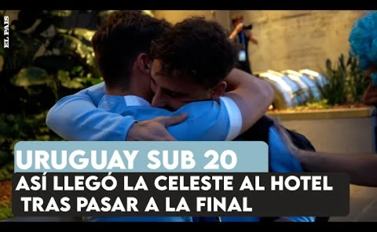Uruguay sub 20 en la final del Mundial: así llegaron los jugadores al hotel tras vencer a Israel