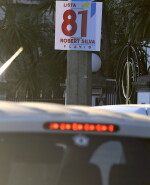 Carteles de campaña politica en Montevideo