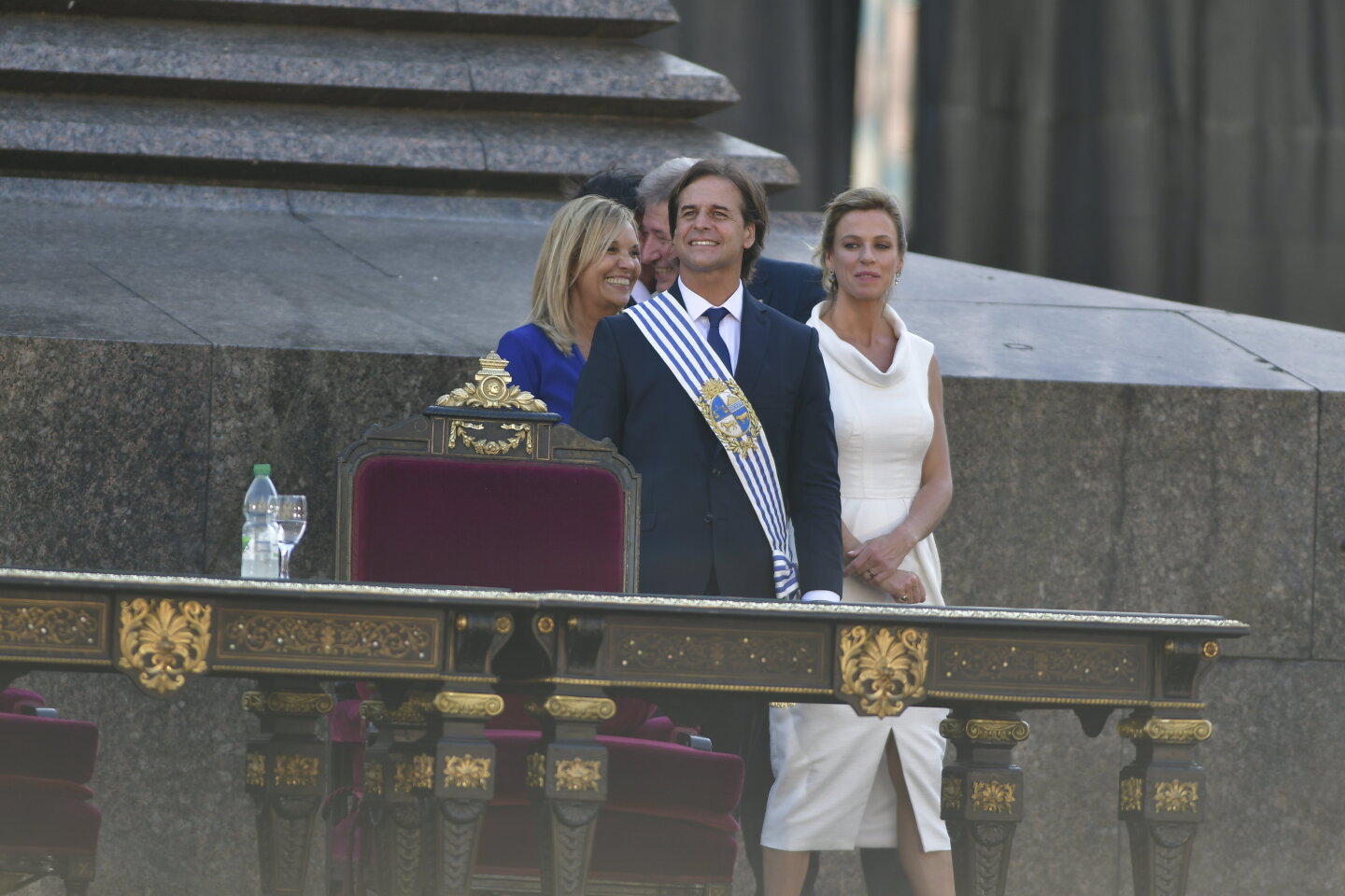Lacalle Pou durante su asunción.