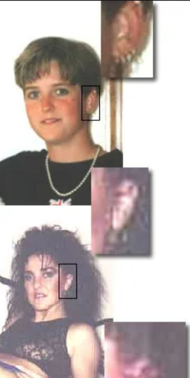 Comparación de mujer con un parecido sorprendente con Amy Lynn Bradley.