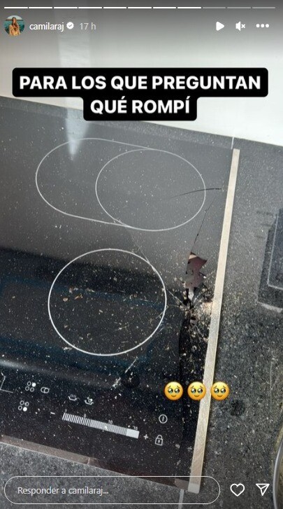 Camila Rajchman y el accidente que tuvo en su casa.