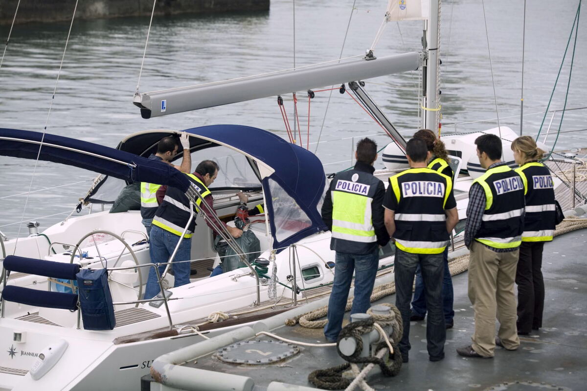Un uruguayo fue detenido en España en un velero que transportaba 2.100 kilos de cocaína