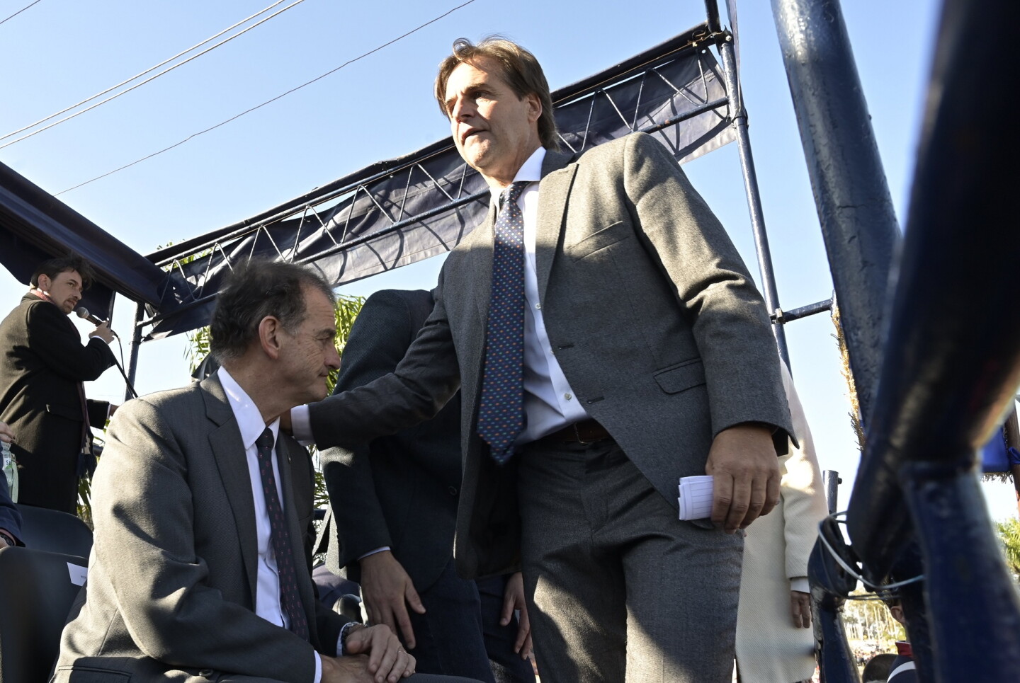 El senador Guido Manini Rios y el presidente de la República, Luis Lacalle Pou.
