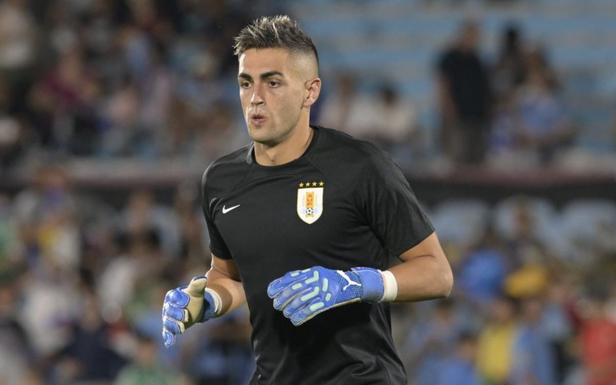 Santiago Mele en la previa del partido entre Uruguay y Colombia por Eliminatorias.