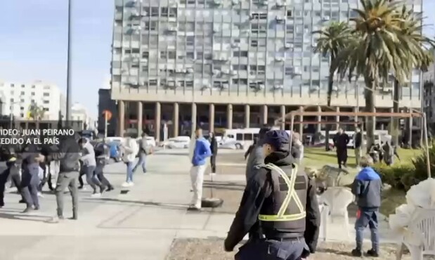 Incidentes entre la Policìa y el  Suntma en Torre ejecutiva 