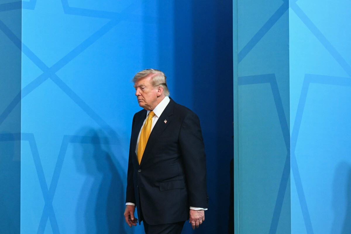 Donald Trump, presidente de Estados Unidos, al llegar a la cumbre de la OTAN en Turquía.