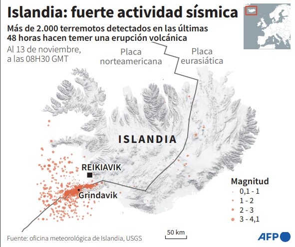 Actividad sísmica en Islandia