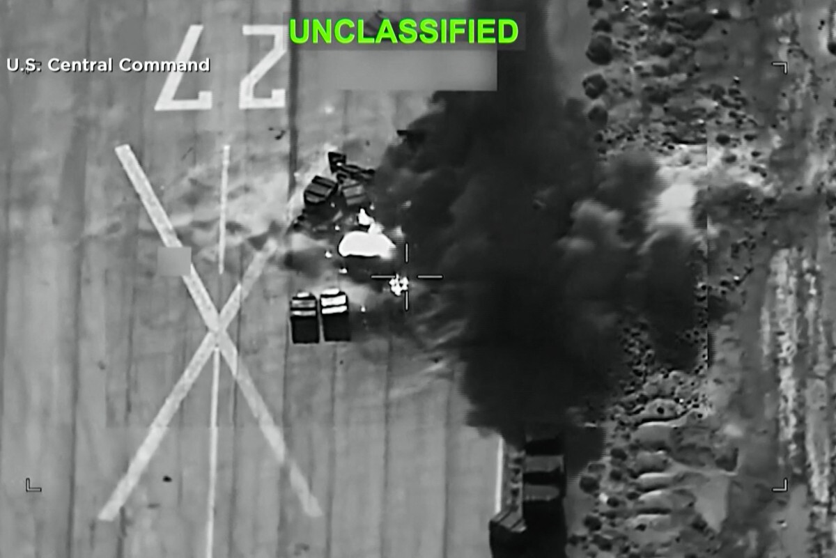 Imágenes de video compartidas por el Comando Central Militar de los EE.UU. el 9 de julio de 2026 muestran una nueva ronda de ataques contra Irán.