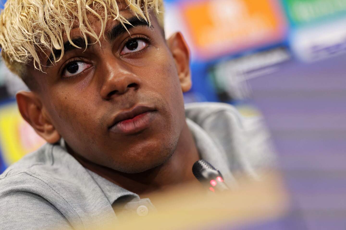 Lamine Yamal en la conferencia de prensa previa al cruce ante Inter por Champions League.