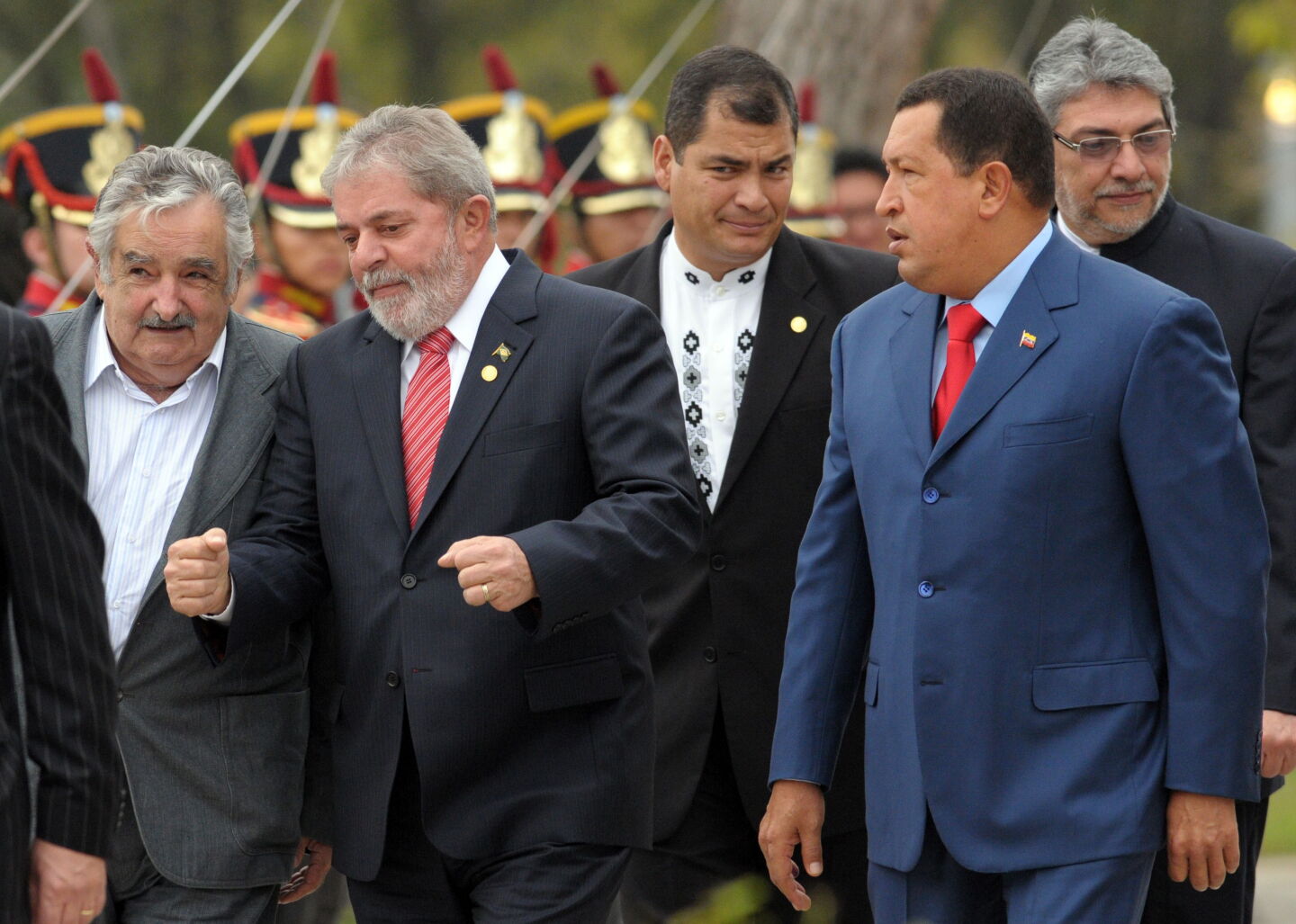 José Mujica, Lula Da Silva, Rafael Correa y Hugo Chávez