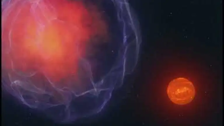 Binary Star System Supernova Explosion