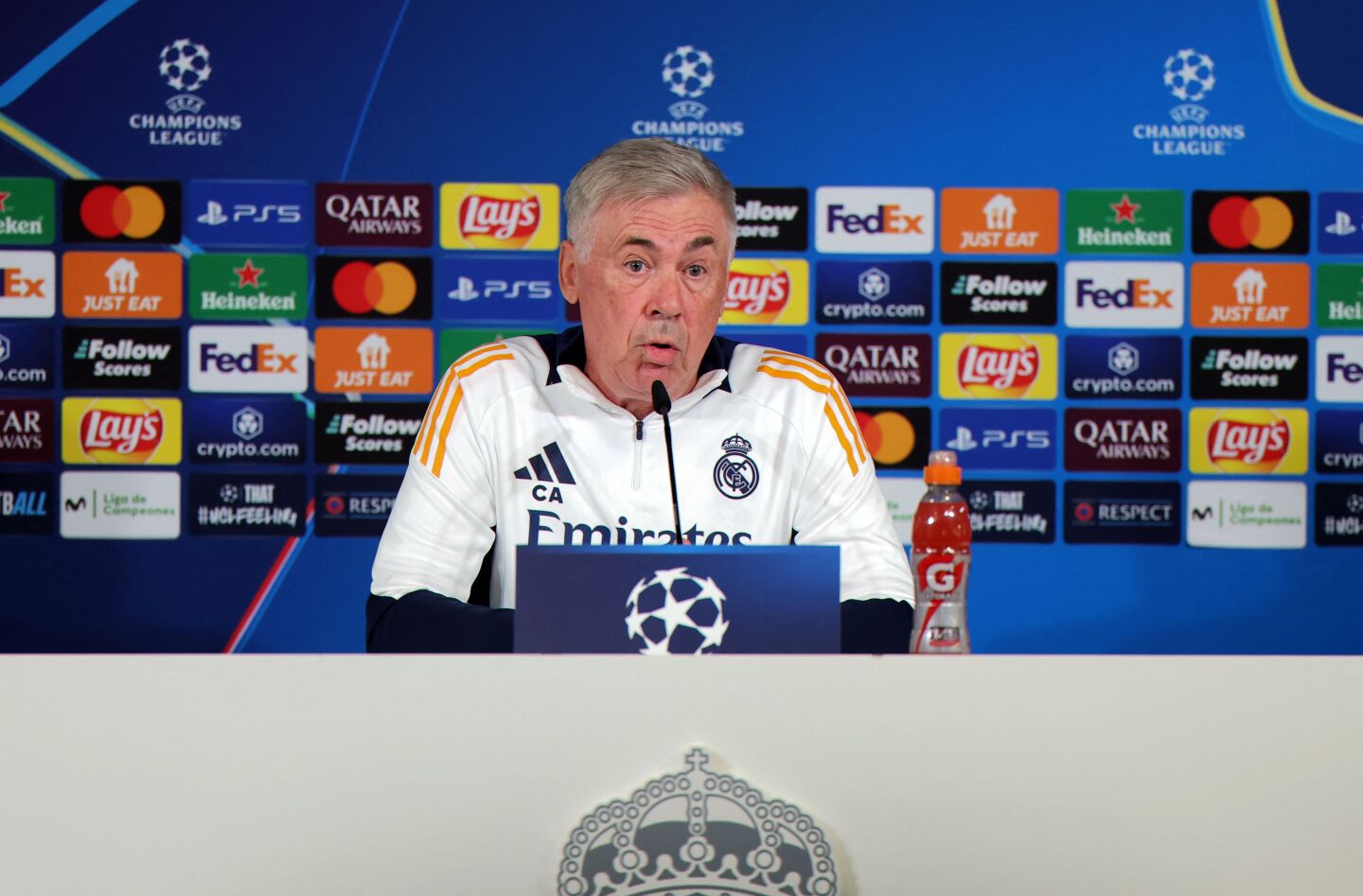 Carlo Ancelotti, director técnico del Real Madrid.