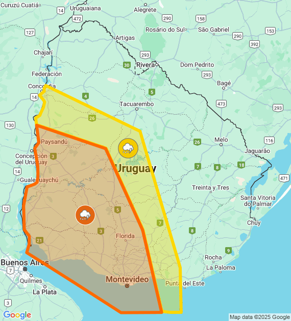 Alerta naranja y amarilla para este 30 de marzo