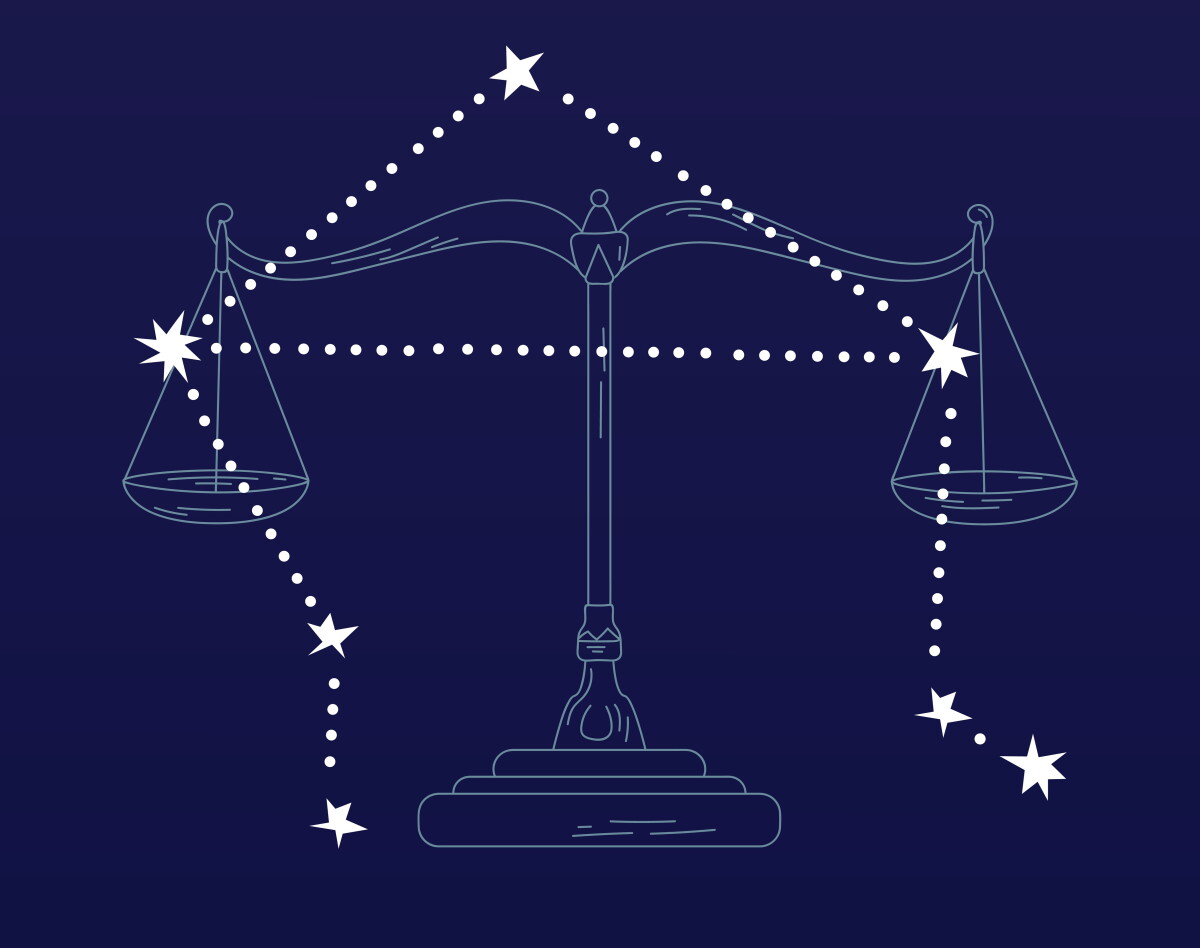 Signo zodiacal de Libra.