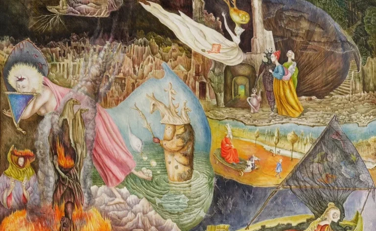 Leonora Carrington. Las distracciones de Dagoberto, 1945. Colección Eduardo F. Costantini.