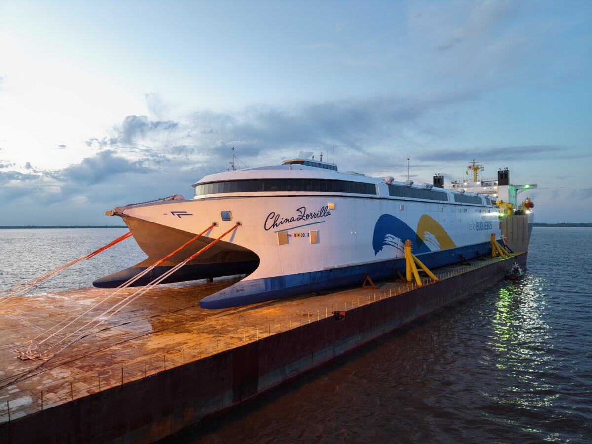 Buquebus presentó el China Zorrilla en Nueva Palmira: cómo es el nuevo ferry eléctrico más grande del mundo