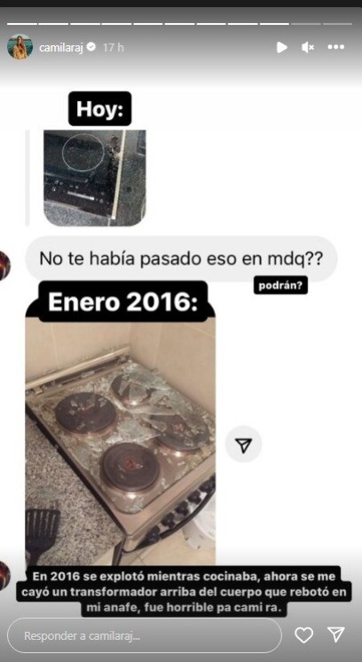 En 2016 Rajchman también vivió un accidente doméstico.