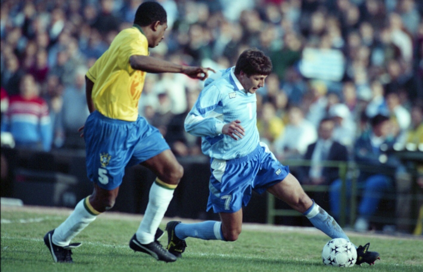 Uruguay vs Brasil- momento icónico. 