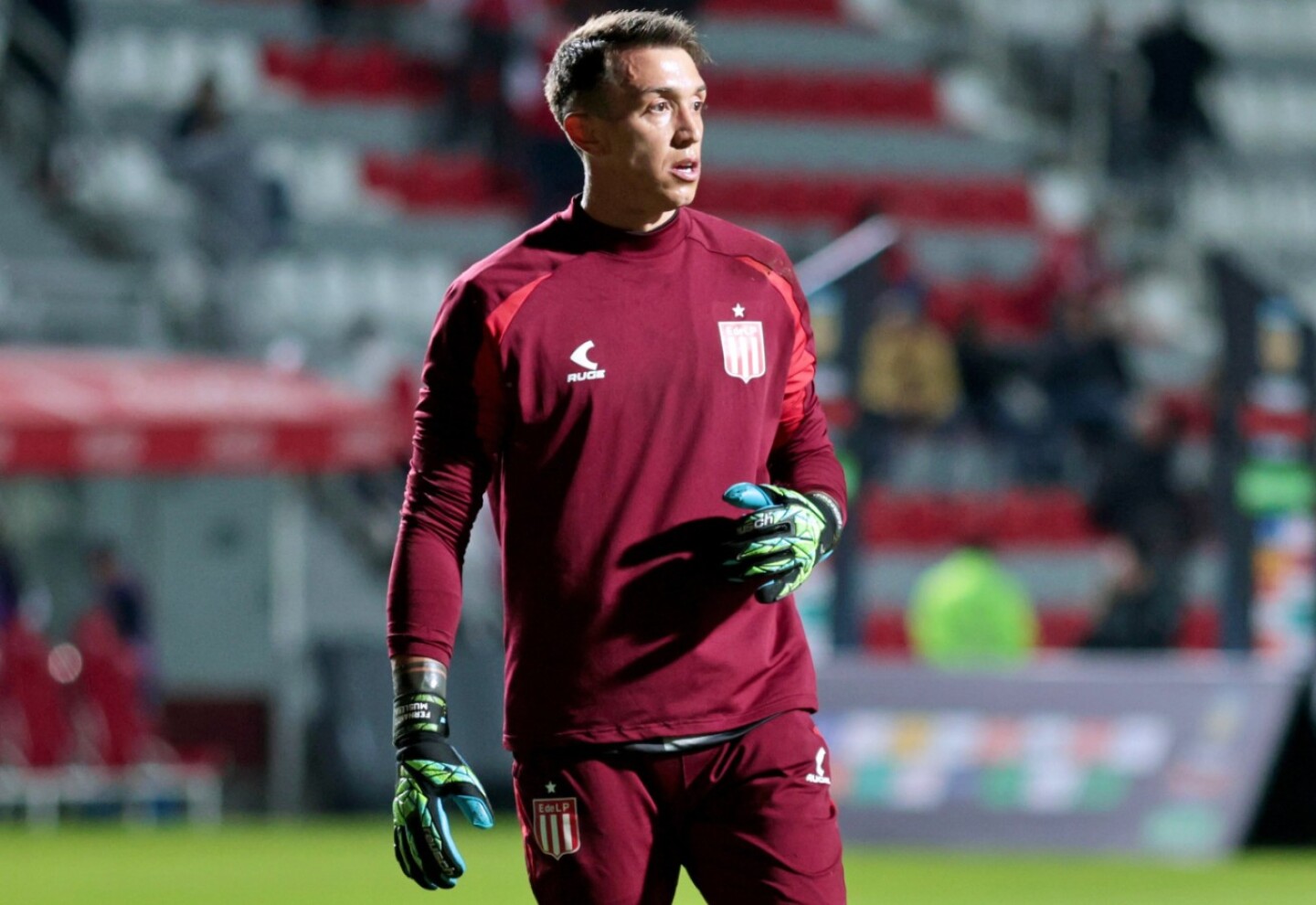 Fernando Muslera, arquero de Estudiantes de La Plata en el fútbol argentino.