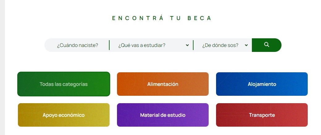 Captura del sitio Becas Uy.