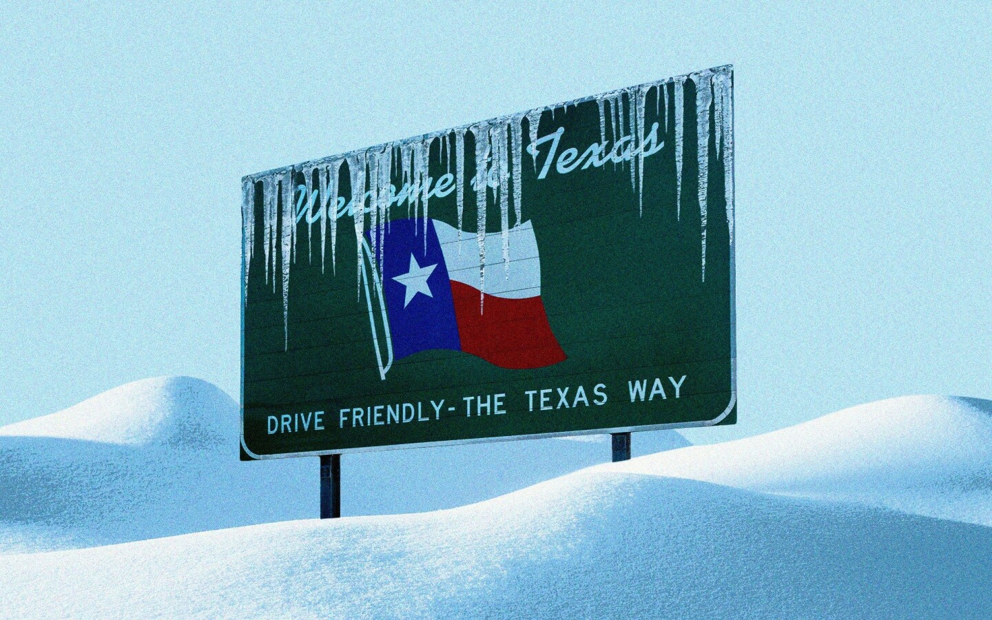 Cartel de bienvenida a Texas, Estados Unidos.