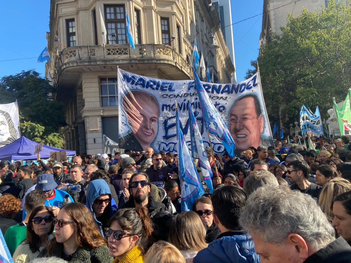 Marcha a favor de Cristina Kirchner.