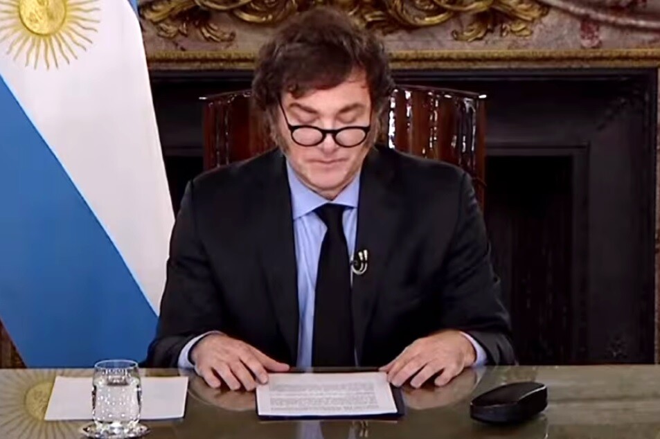 Javier Milei: el presidente emitió una grabación ayer, es su tercera cadena nacional en lo que va de gestión