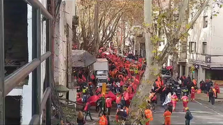 Marcha del Sunca en el Centro de Montevideo
