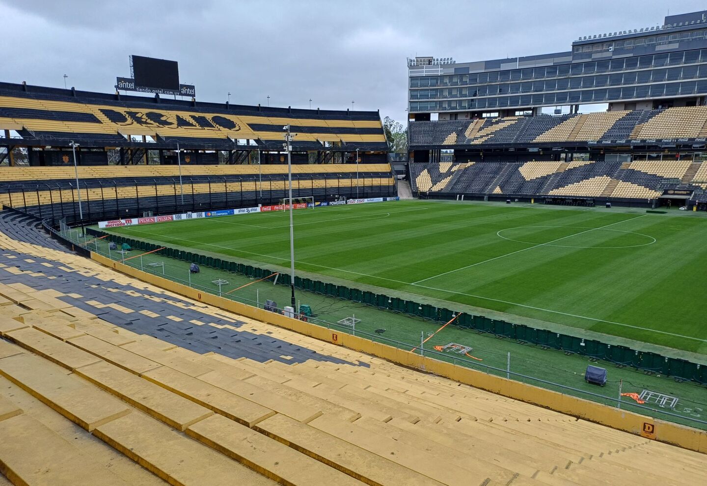 Así está el Campeón del Siglo antes del partido entre Peñarol y Juventud por el Torneo Clausura.