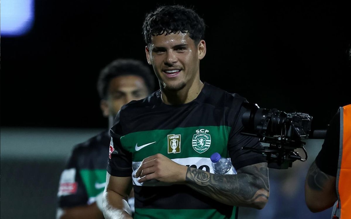 Maximiliano Araújo tras su debut con el Sporting de Portugal.