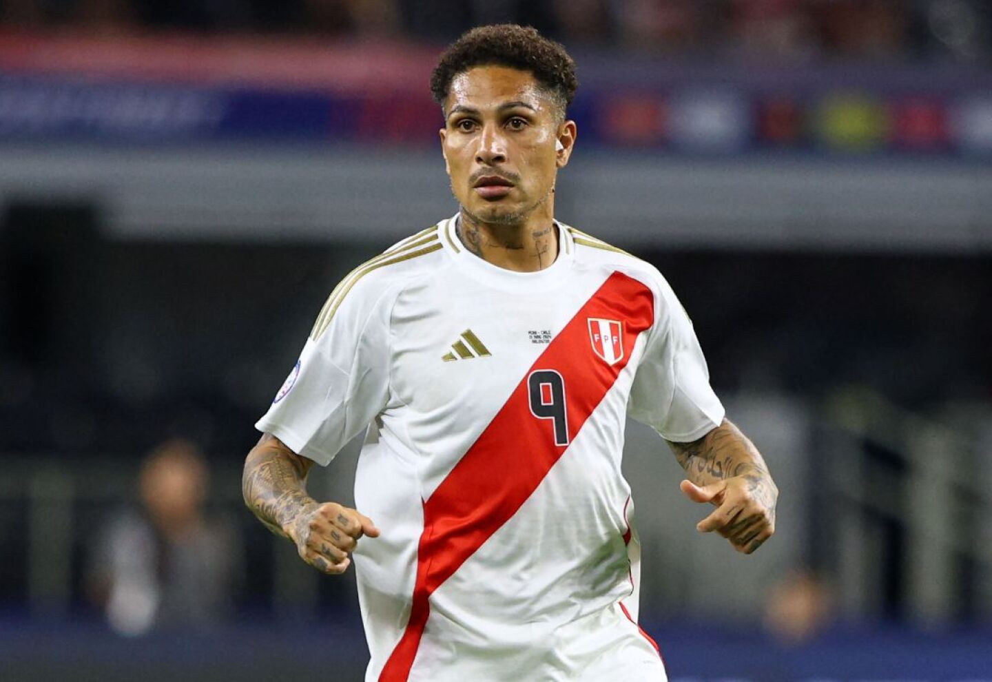 Paolo Guerrero, delantero de la selección de Perú.